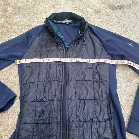 Smartwool PhD Smart Loft Merino Wool Unisex Jacket Medium Navy/Black Zip - Picture 4 of 10